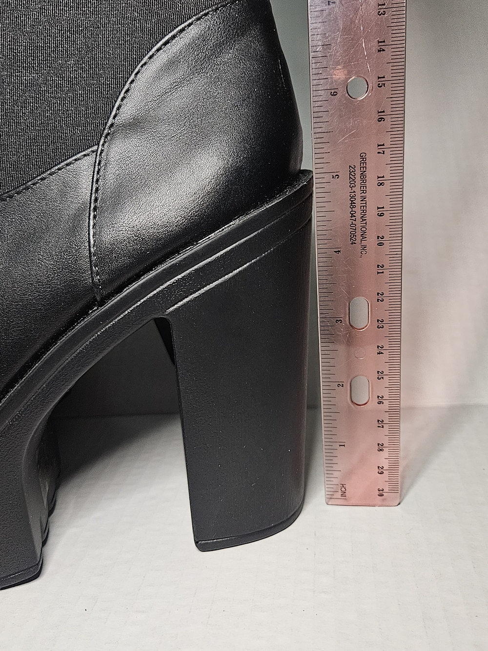 Women's Black Platform Chelsea Ankle Boots - Picture 5 of 7